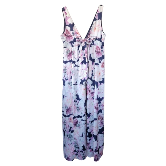 Cynthia Rowley Sz 10 Rose Floral‎ Aurora Sleeveless Long Flowy Maxi Dress - Picture 7 of 16